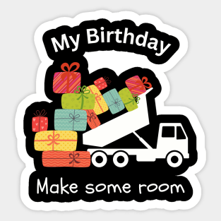 My Birthday dumper truck Sticker